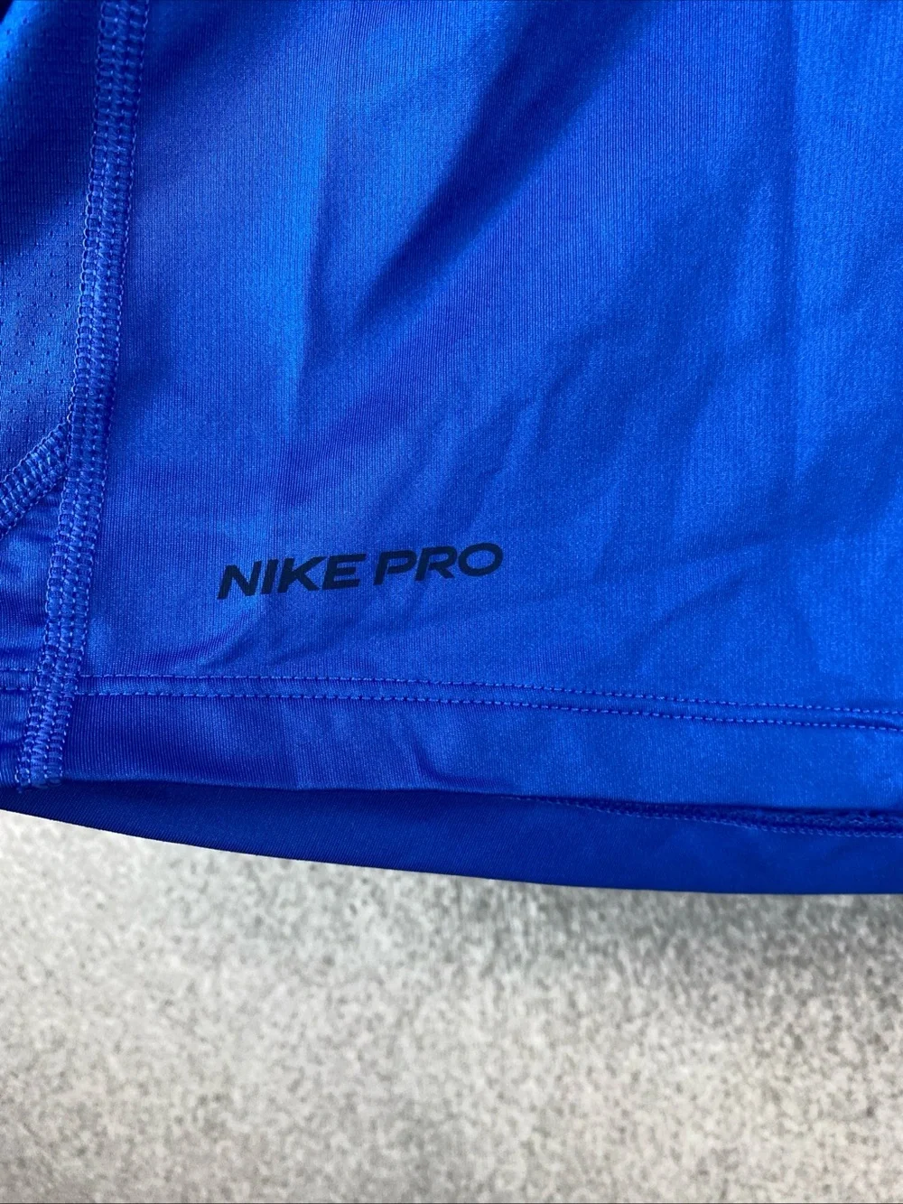 Nike Pro Dri-FIT Men’s XXL Blue Slim Fit Long Sleeve Crew Neck Shirt Athletic